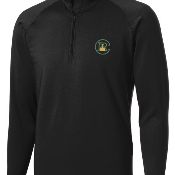 Coakley Russo Golf Course Men Stretch Half Zip Up Pullovers (Golden Bell logo) Thumbnail