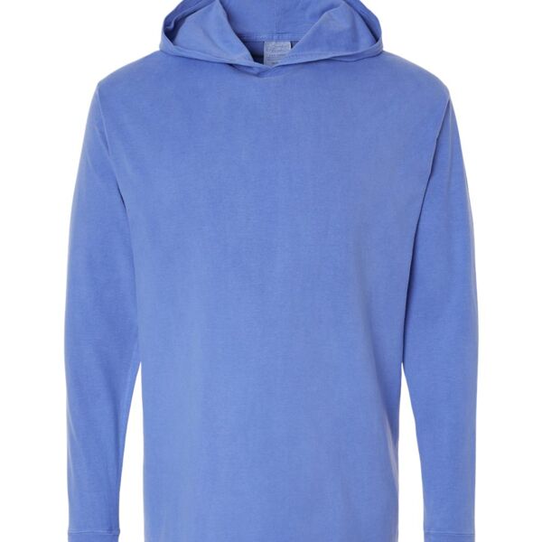 Unisex Garment Dyed Hooded Long Sleeve Shirts Thumbnail
